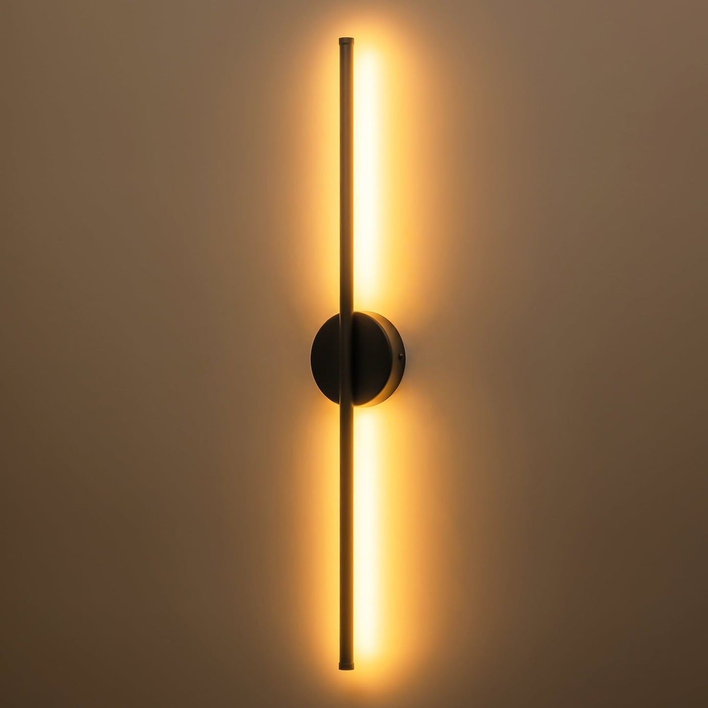 1-Light Black/ Gold/ Nickel Modern Long Linear Strip Wall Sconce Dimmable LED Bathroom Vanity Light