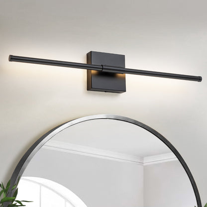 1-Light Black/ Gold/ Nickel Modern Long Linear Strip Wall Sconce Dimmable LED Bathroom Vanity Light