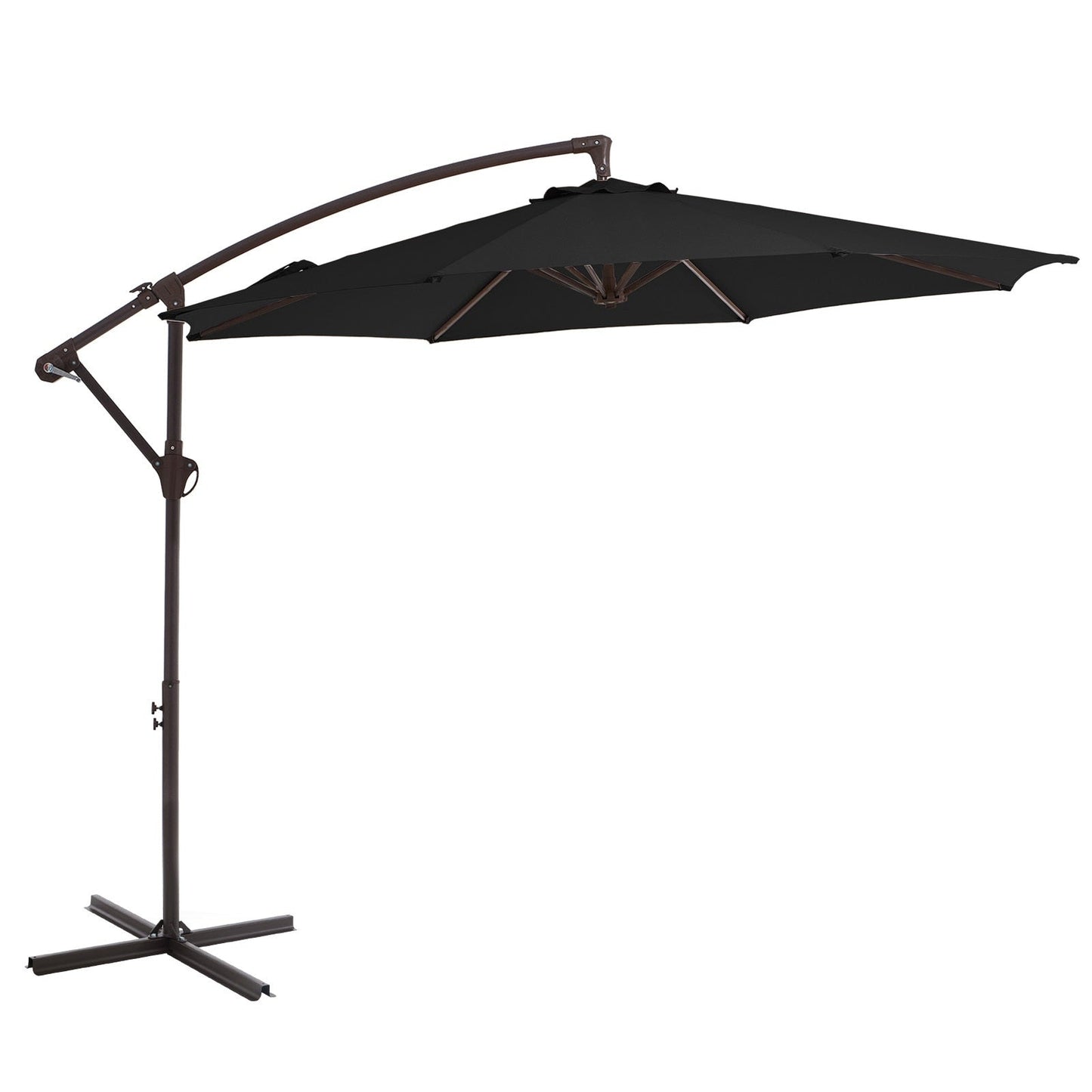 10ft Steel Crank Lift Hanging Offset Cantilever Umbrella
