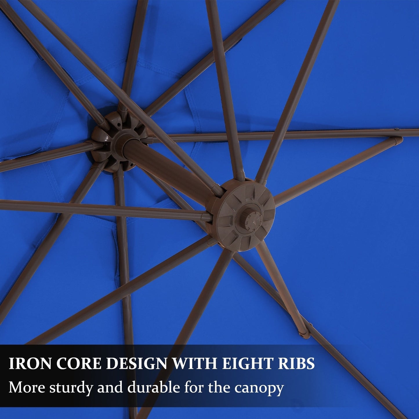 10ft Steel Crank Lift Hanging Offset Cantilever Umbrella