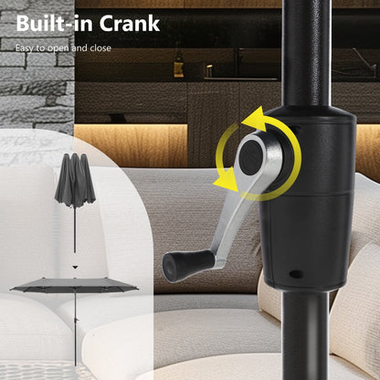 MAISON ARTS 13ft Double -Sided Patio Umbrella Extra Large with Crank