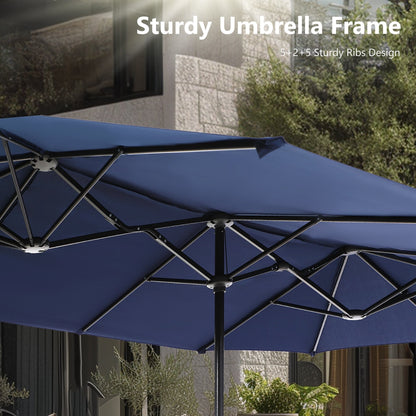 MAISON ARTS 13ft Double -Sided Patio Umbrella Extra Large with Crank