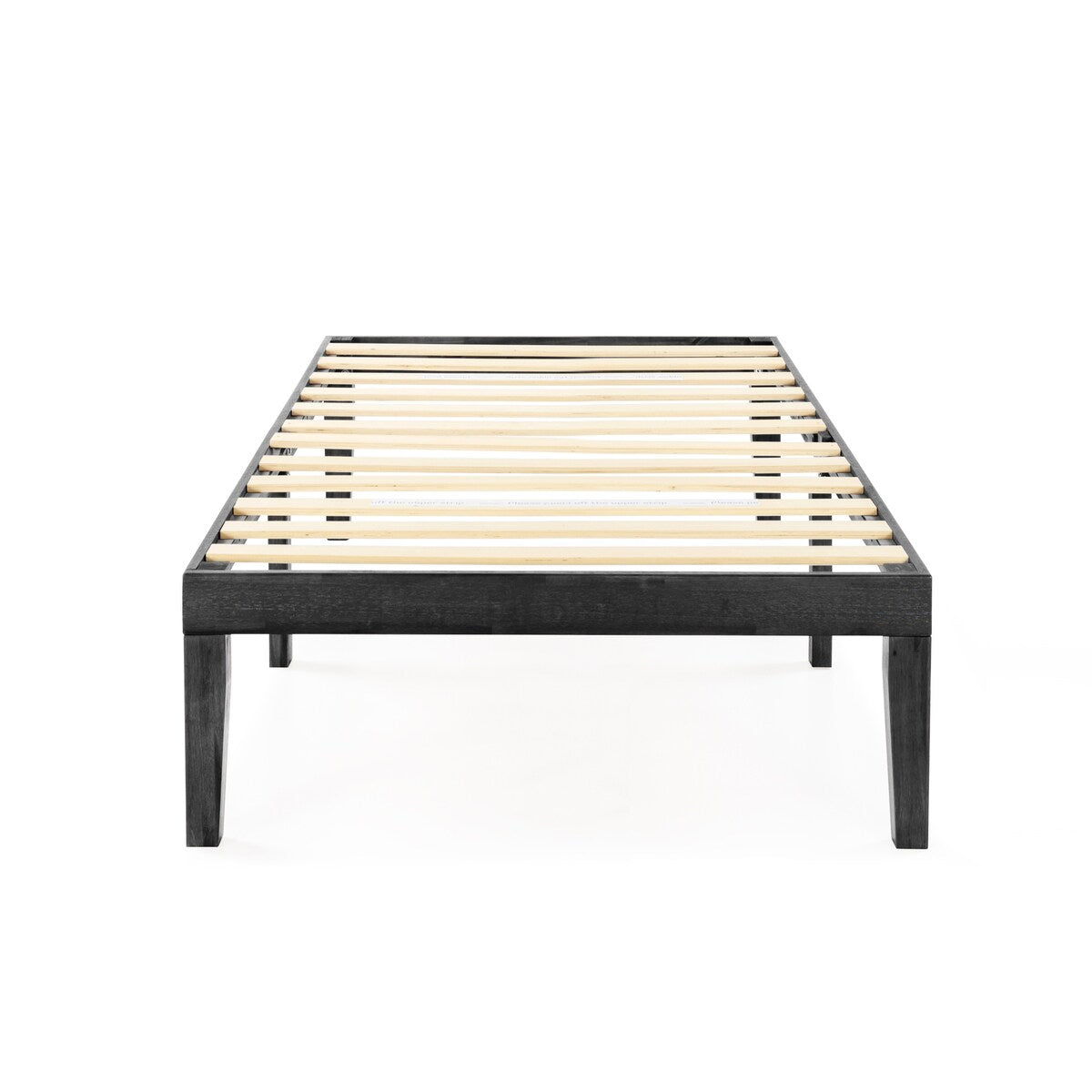 Cadre de lit plateforme classique en bois massif de 16 pouces, disponible en plusieurs finitions