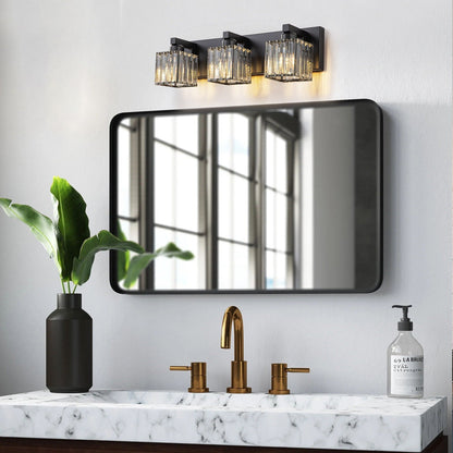 2/3/4/5 Light Bathroom Vanity Light Wall Sconce with Crystal Shade