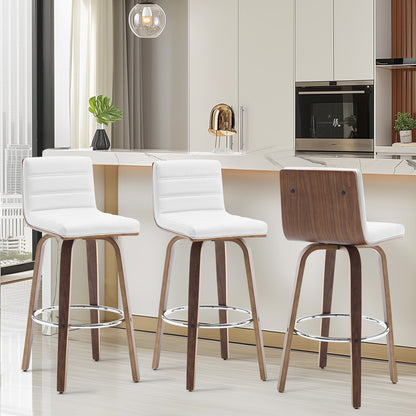 Tabourets de bar/comptoir pivotants en similicuir 26/29, lot de 2/3