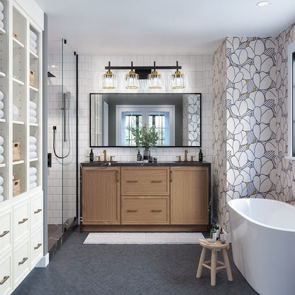 3/4/5-Light Modern Dimmable Crystal Bathroom Vanity Lights Fixtures Over Mirror