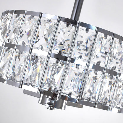3-Light Crystal Semi Flush Mount Lights for Living Room Hallway