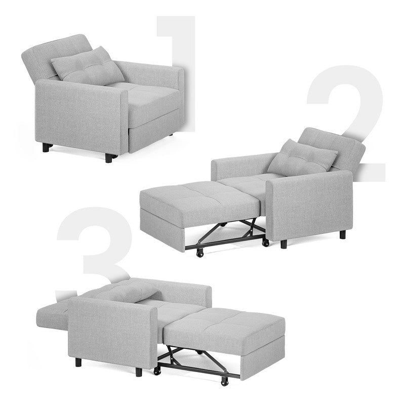 Canapé-lit 3 en 1 réglable, canapé-lit gigogne, convertible et pliable pour salon