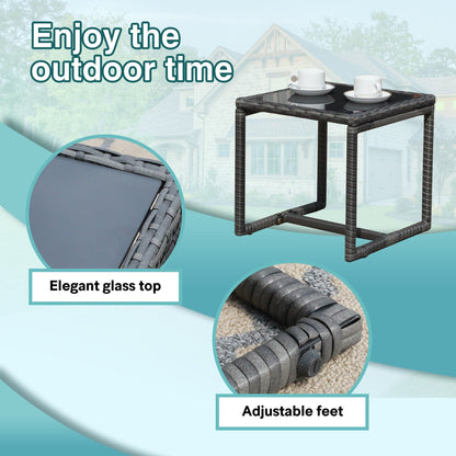 3-pc. Outdoor Cushioned Wicker Chat Set