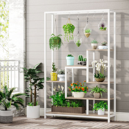 5-Tier Tall Indoor Plant Stand, 70.9 inches Plant Shelf with 10PC Hanging Hooks