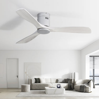 Ventilateur de plafond encastré Sofucor 52 pouces avec télécommande, moteur réversible et éclairage intégré en option