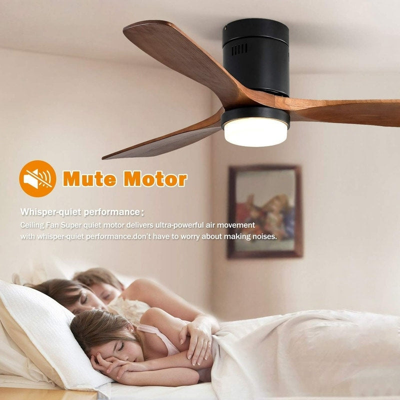 Ventilateur de plafond encastré Sofucor 52 pouces avec télécommande, moteur réversible et éclairage intégré en option