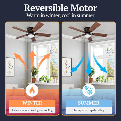 52 Prominence Home Benton Traditional Indoor LED Ceiling Fan with Light, Pull Chains