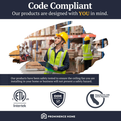 Ventilateur de plafond LED Prominence Home Sivan Bronze Farmhouse avec éclairage et télécommande