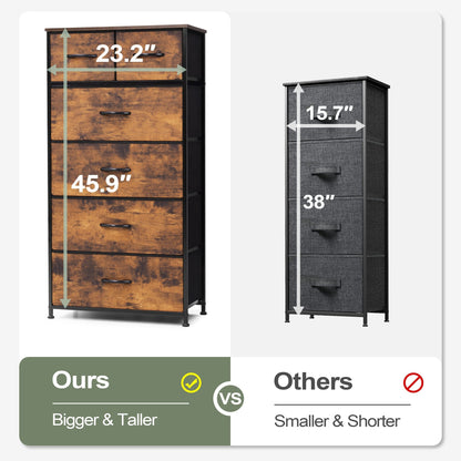 6-drawer Chest Vertical Dresser Storage Tower by Crestlive Products