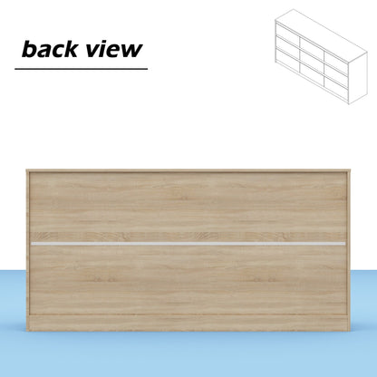 Commode d'appoint à 9 tiroirs 63W pour salon, chambre à coucher