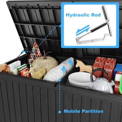 Outdoor Patio Storage Resin Lockable Deck Box