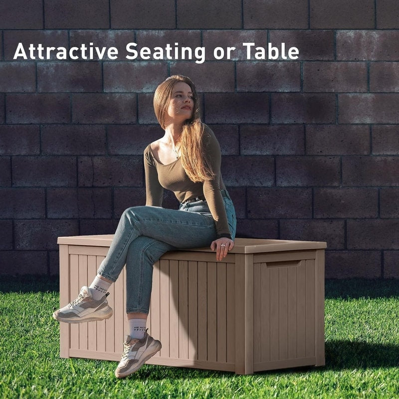 Outdoor Patio Storage Resin Lockable Deck Box