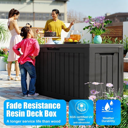 Outdoor Patio Storage Resin Lockable Deck Box