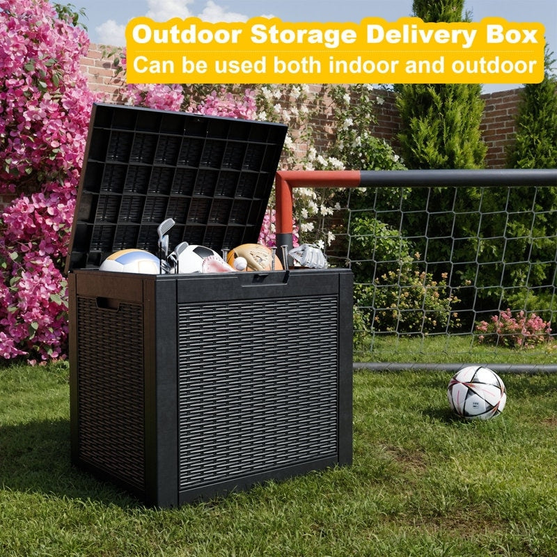 Outdoor Patio Storage Resin Lockable Deck Box