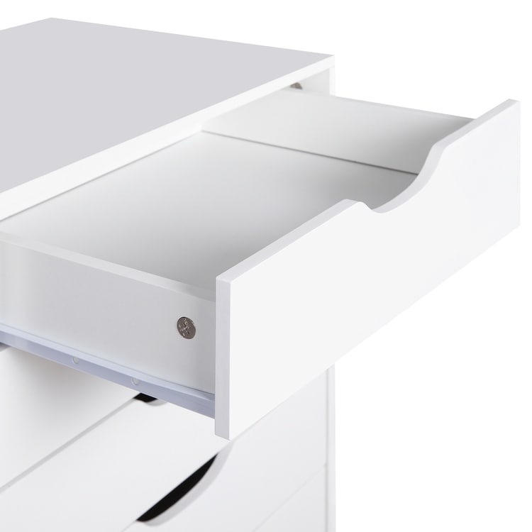 Armoire étroite en bois à 9 tiroirs avec tiroirs coulissants en douceur et étagère de rangement supérieure