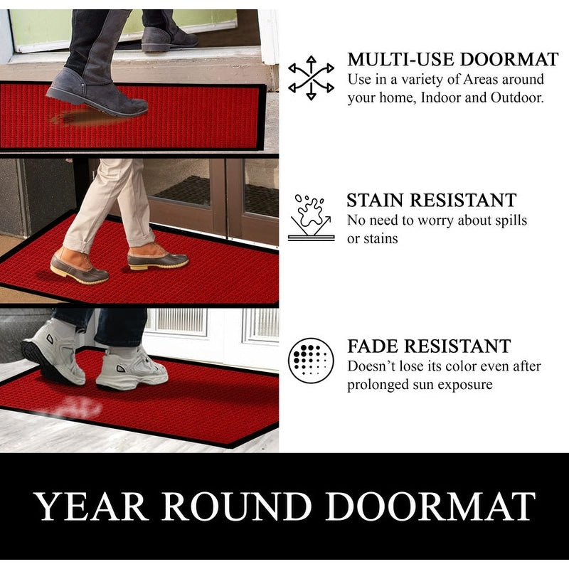 A1HC New Durable and Versatile Polypropylene Rubber Door Mat All Weather Inside Outside Door Mat