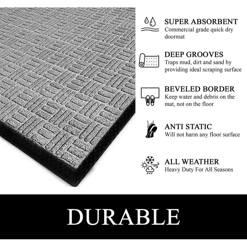 A1HC New Durable and Versatile Polypropylene Rubber Door Mat All Weather Inside Outside Door Mat
