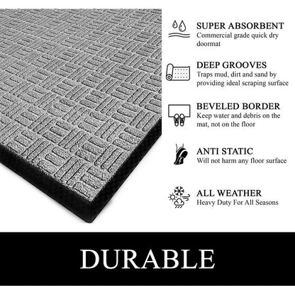 A1HC New Durable and Versatile Polypropylene Rubber Door Mat All Weather Inside Outside Door Mat
