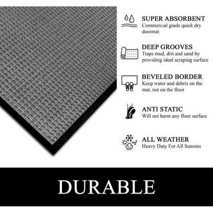 A1HC New Durable and Versatile Polypropylene Rubber Door Mat All Weather Inside Outside Door Mat
