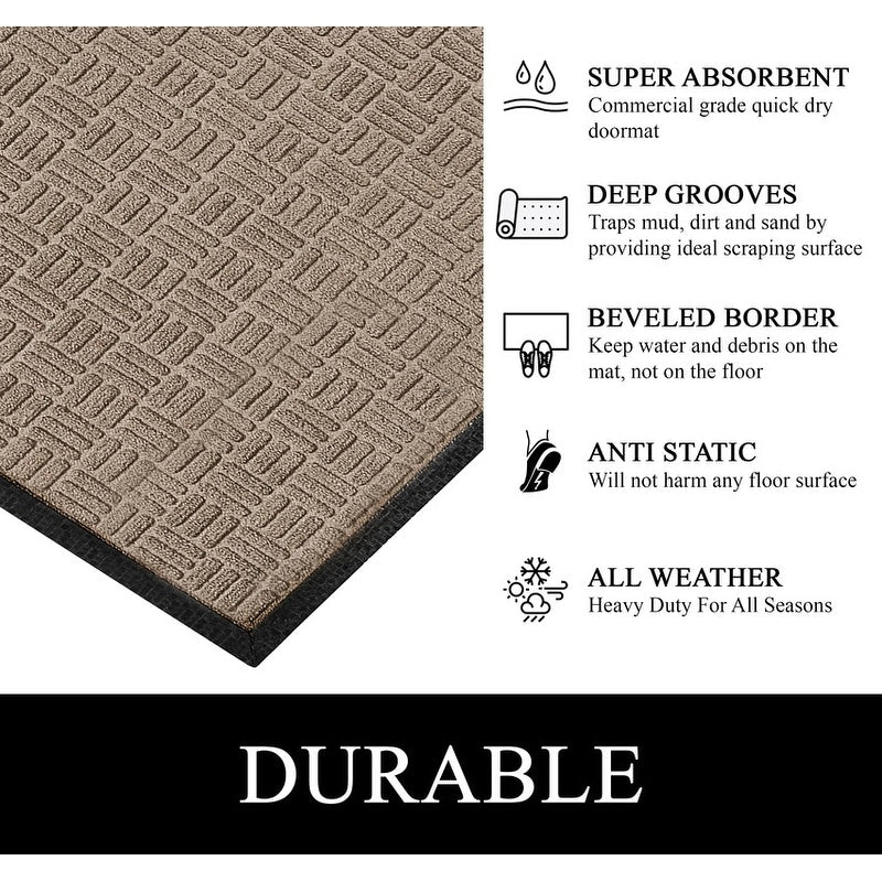 A1HC New Durable and Versatile Polypropylene Rubber Door Mat All Weather Inside Outside Door Mat