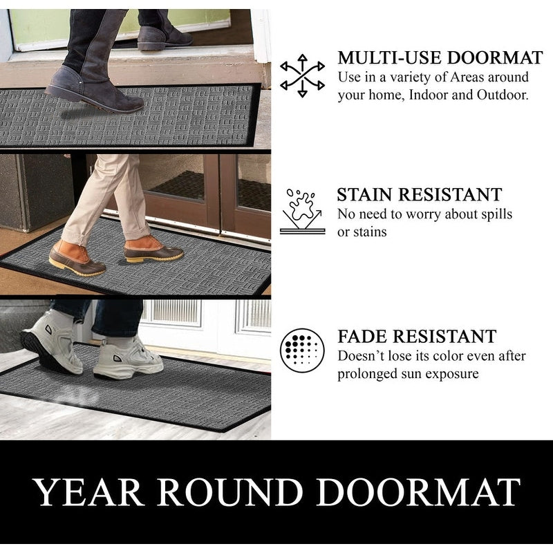A1HC New Durable and Versatile Polypropylene Rubber Door Mat All Weather Inside Outside Door Mat