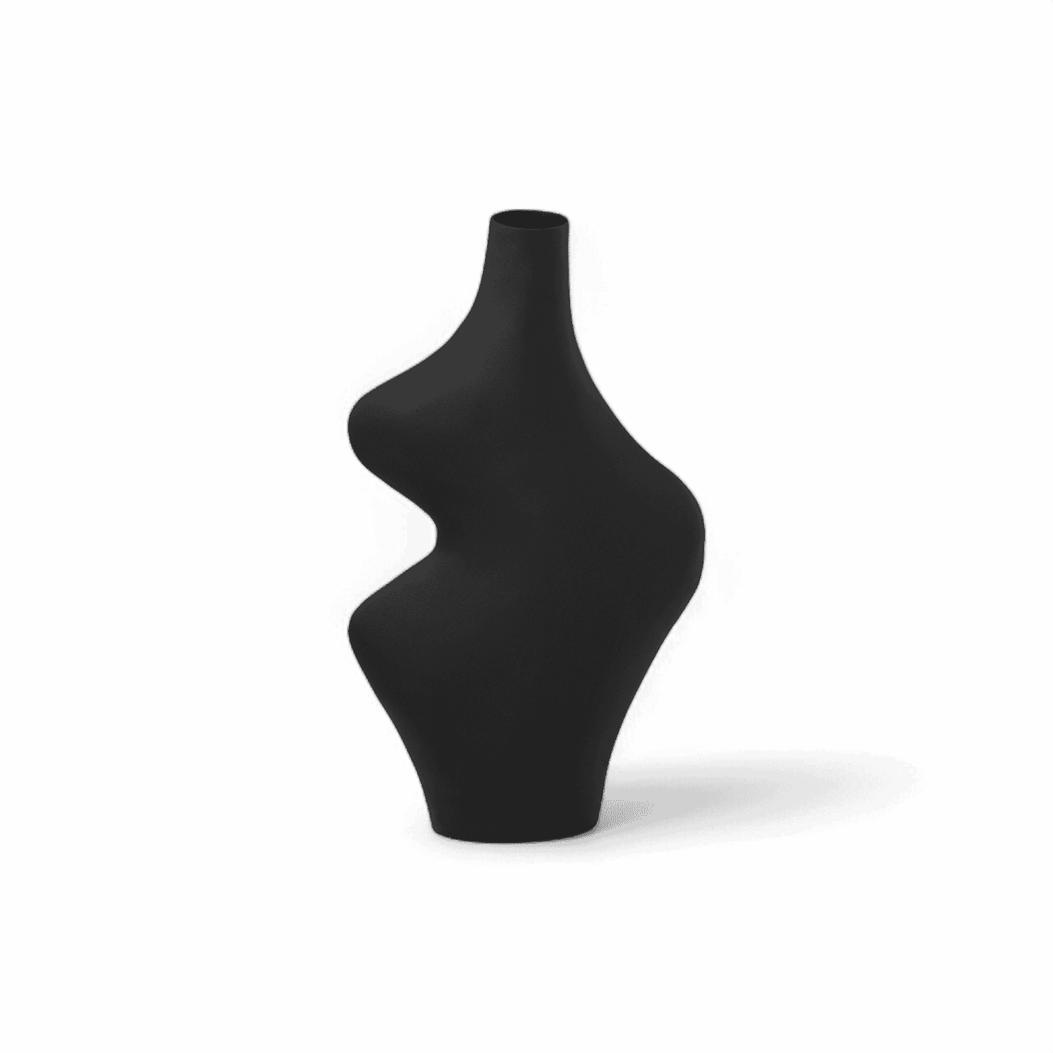 Vase courbé noir Karma