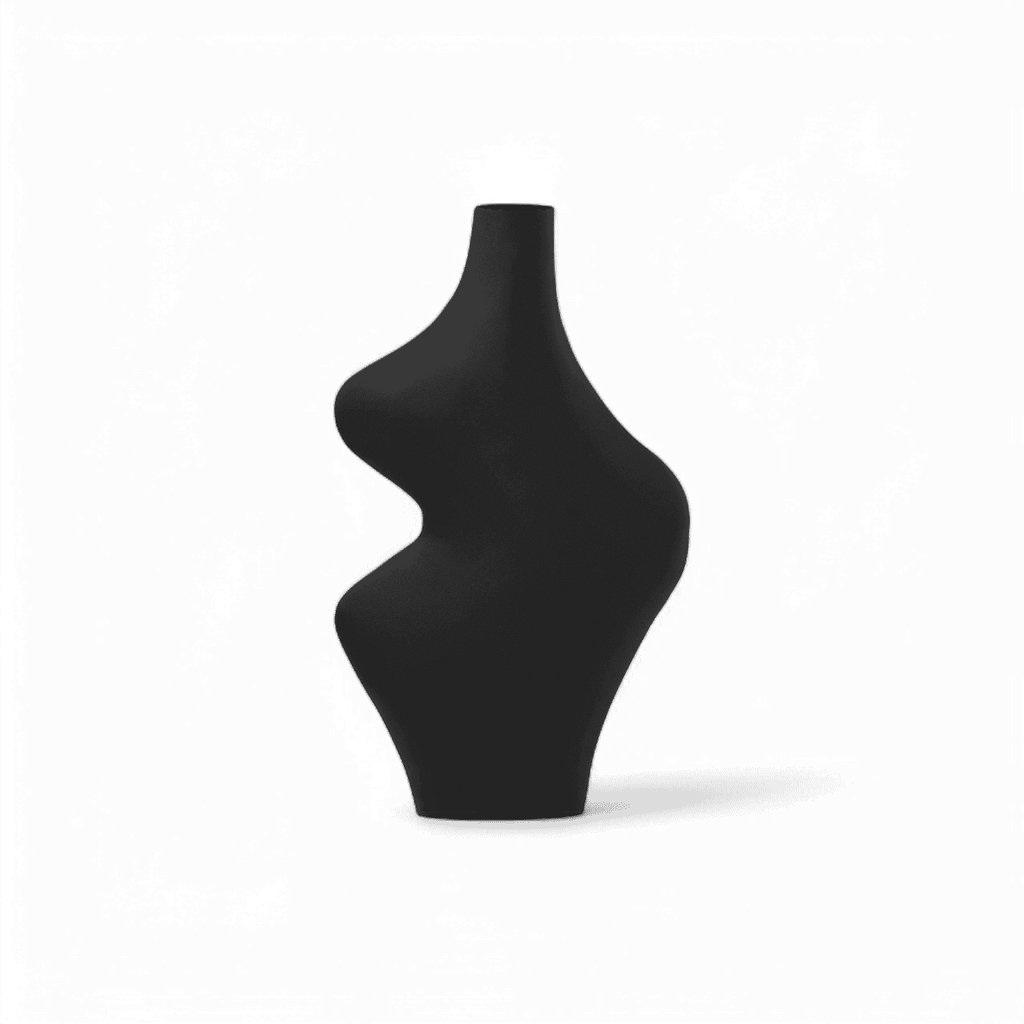 Vase courbé noir Karma