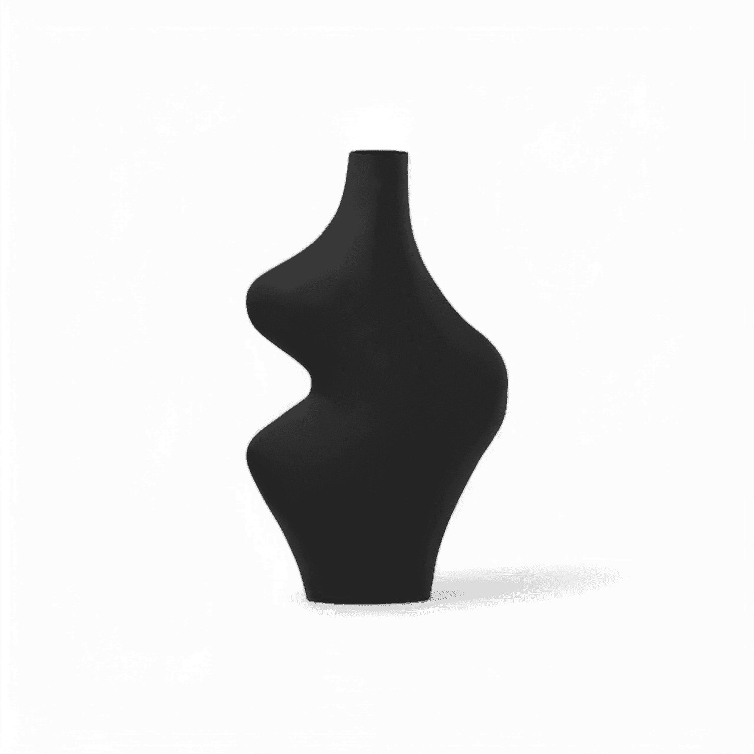 Vase courbé noir Karma
