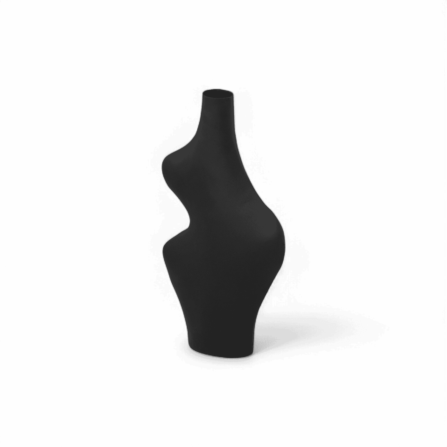 Vase courbé noir Karma