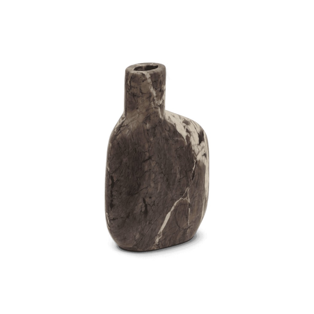 Vase en marbre olive