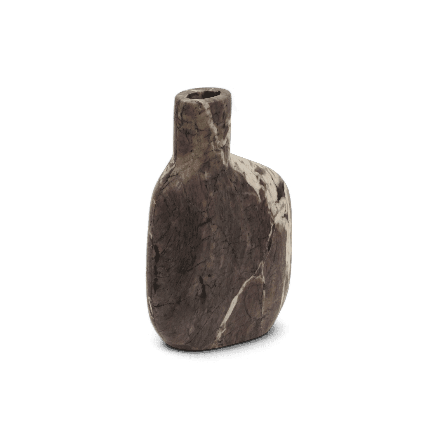 Vase en marbre olive