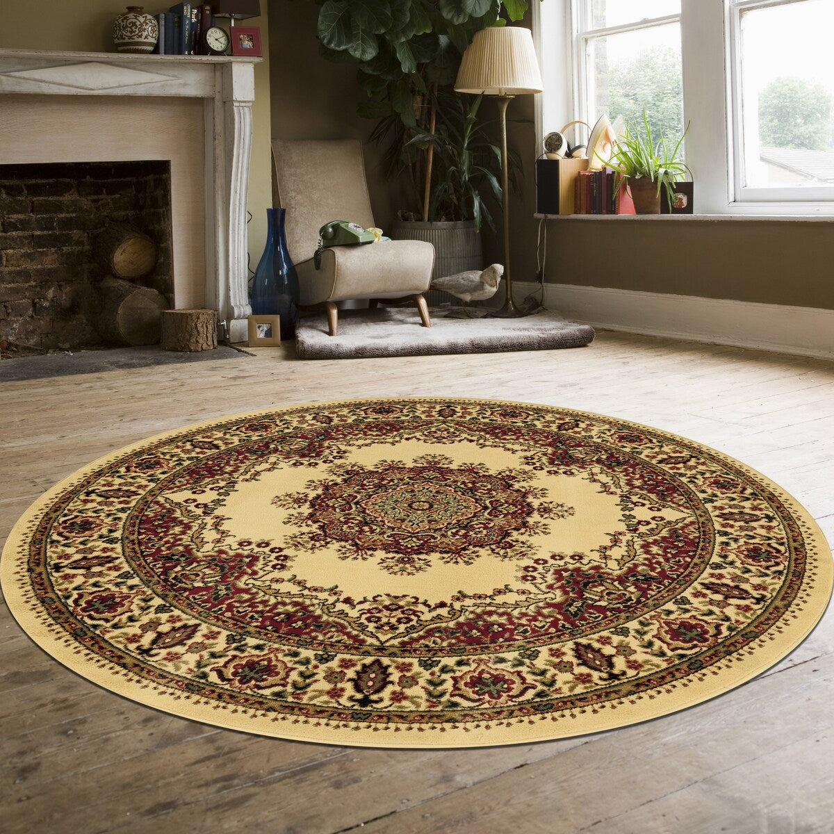 Admire Home Living Caroline Traditional Medallion Area Rug