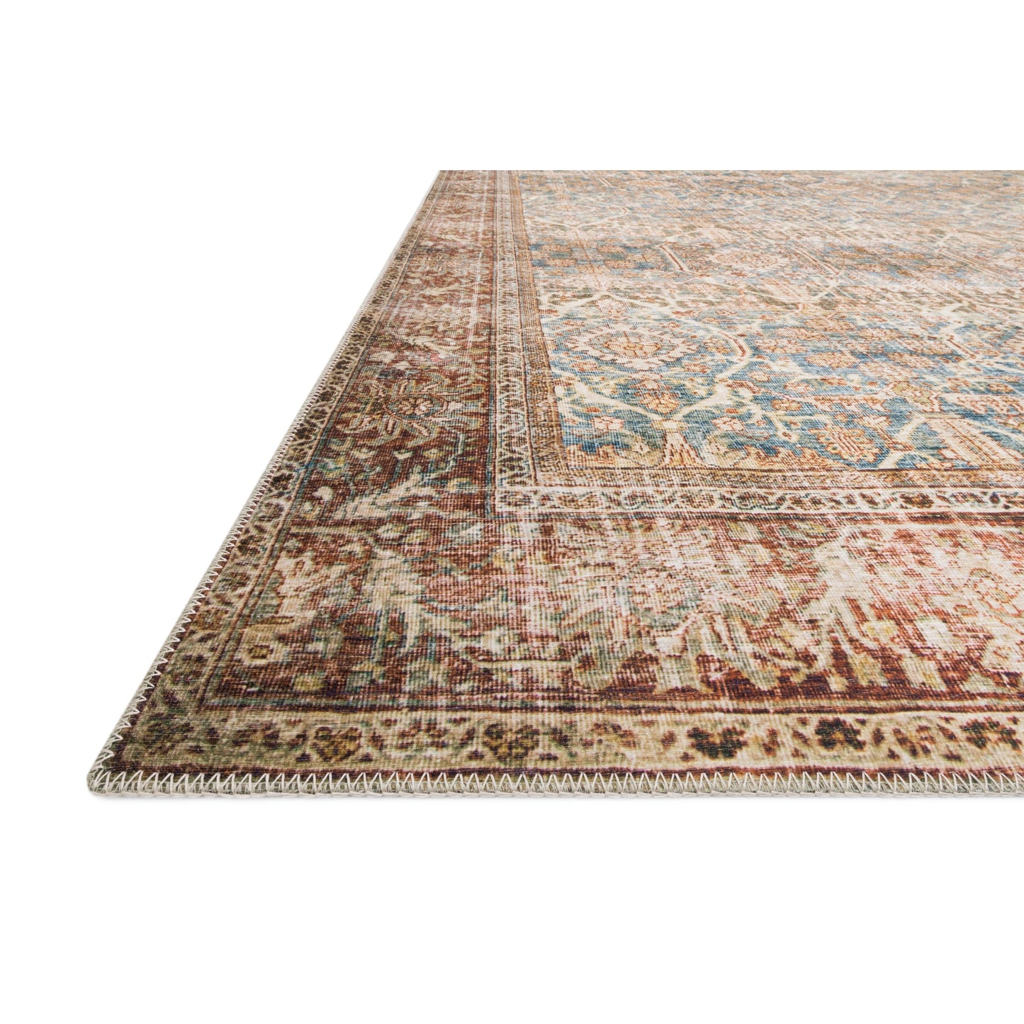 Alexander Home Isabelle Boho Vintage Botanical Pattern Area Rug