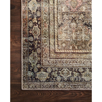 Alexander Home Isabelle Olive Tone Oriental Pattern Printed Area Rug