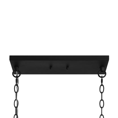 Lustre linéaire rectangulaire Allegray Farmhouse de 52 po à 7 lumières pour îlot de cuisine