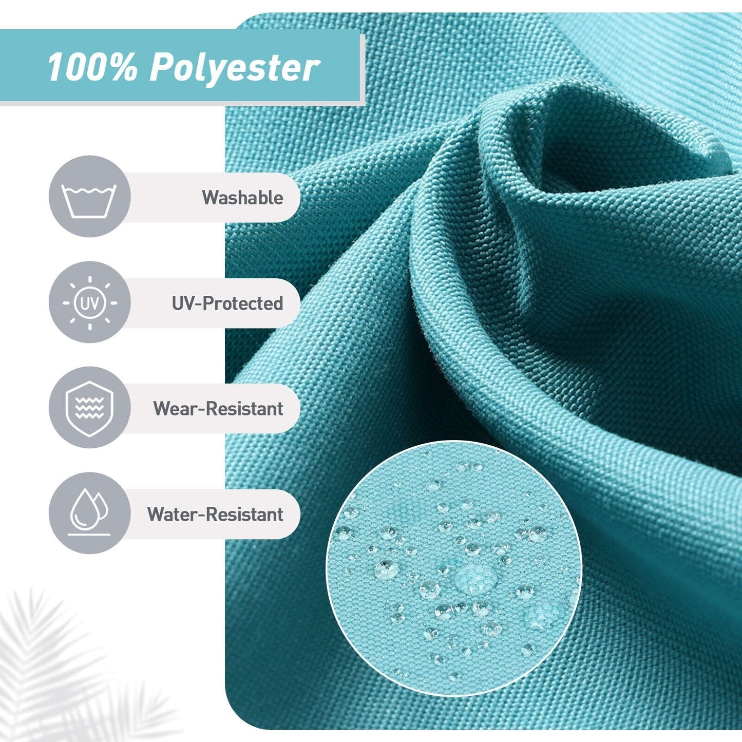 Lot de 4 coussins de chaise à dossier haut Aoodor Patio, 46 ​​x 21 x 4 pouces (coussins uniquement)