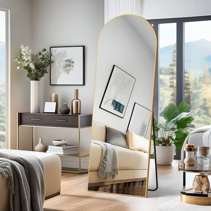 Miroir mural sur pied arqué Dovelina