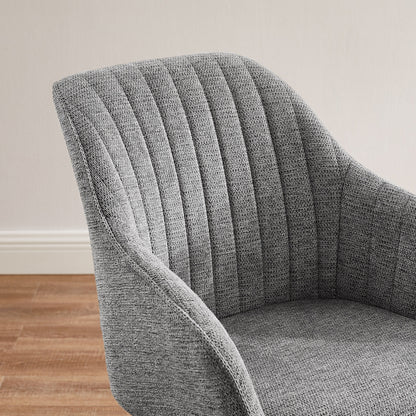 Fauteuil d'appoint pivotant Art Leon pour bureau moderne avec pieds en bois