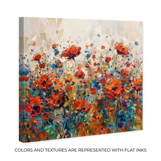 Art Remedy Beautiful Garden Bloom Gallery Wrapped Impressionism 1 Piece Canvas Wall Art