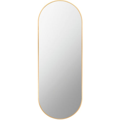 Livabliss Aranya Modern Aluminum Oval Pill-Shaped Accent Mirror
