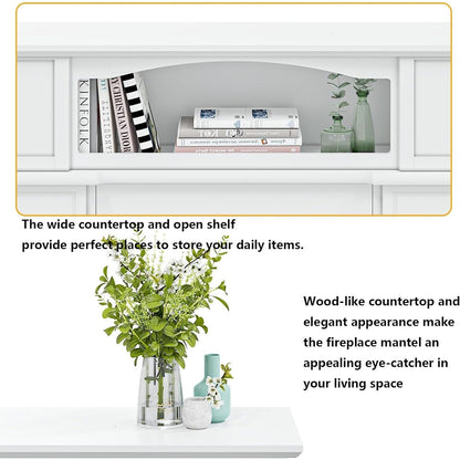 Cheminée électrique Bossin 43 avec manteau, insert de cheminée électrique de 23 pouces, meuble TV autonome avec foyer en bois