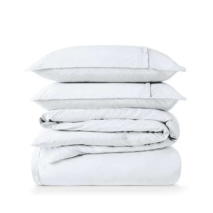 Bare Home Organic Cotton Percale Duvet Cover Set