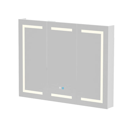 Armoire à pharmacie de salle de bain avec miroir LED antibuée 6 000 K, armoire murale blanche