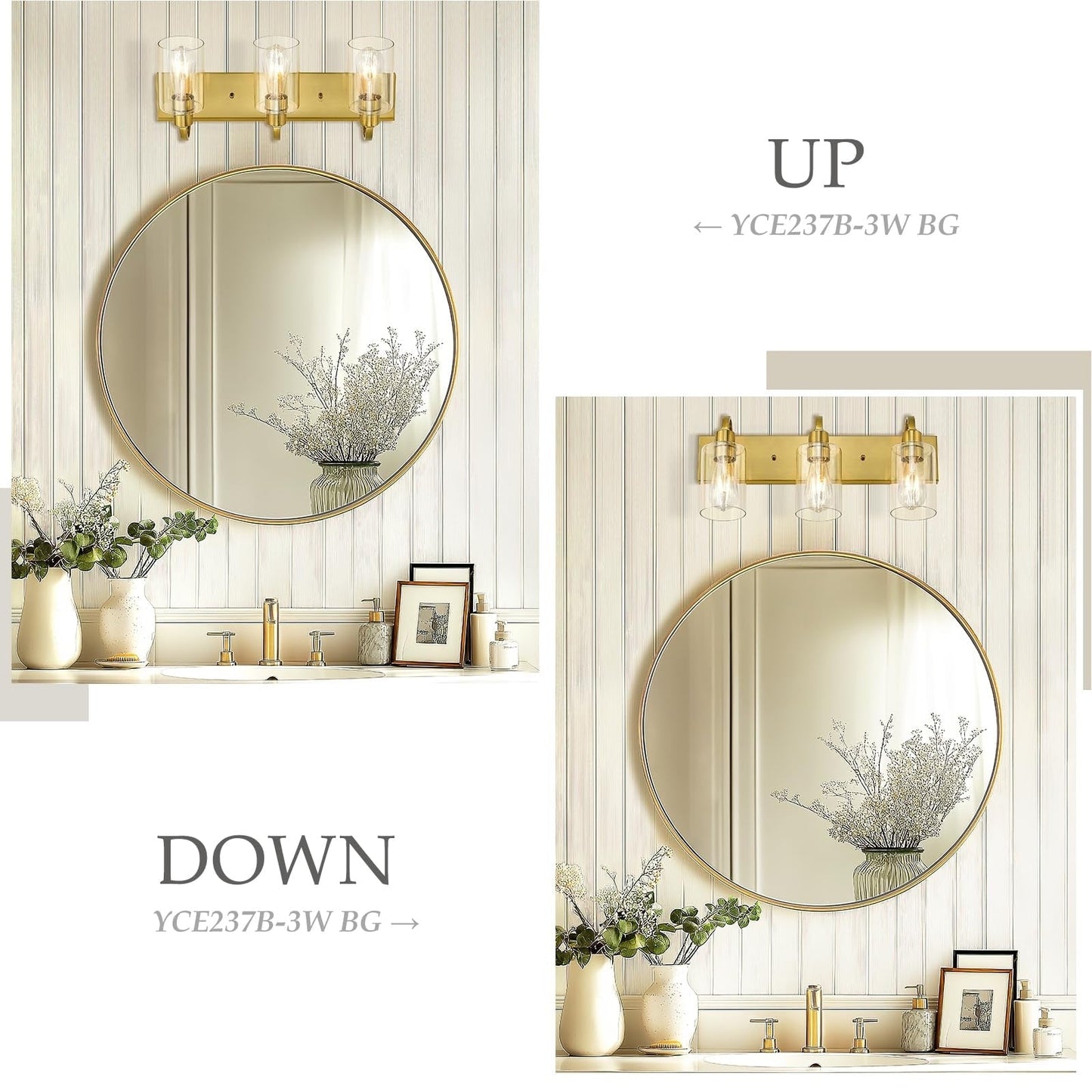 Bathroom Vanity Light Fixtures - Farmhouse Wall Light for Bathroom